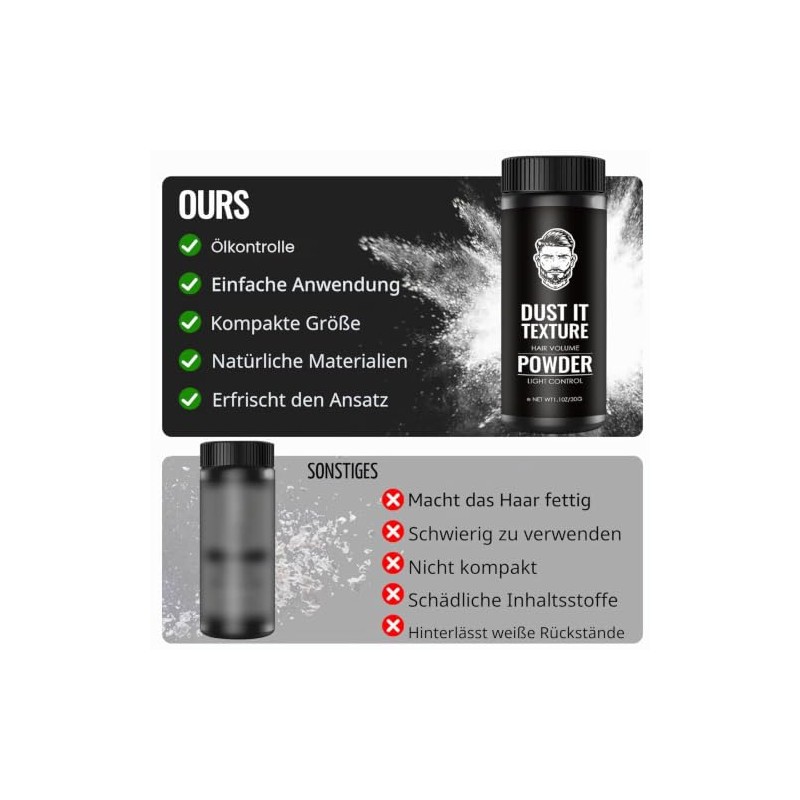 Hair Styling Powder for Men 30 g | Texture Powder