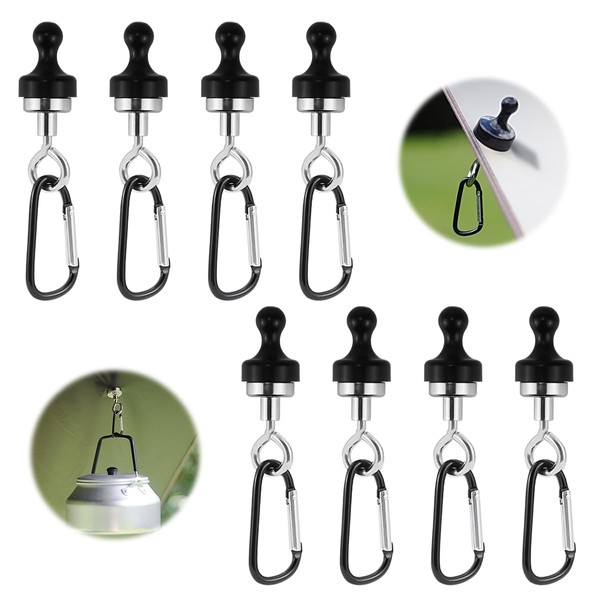 Cragmut Pack of 8 Plastic Round Magnetic Hooks, Magnetic Hooks,