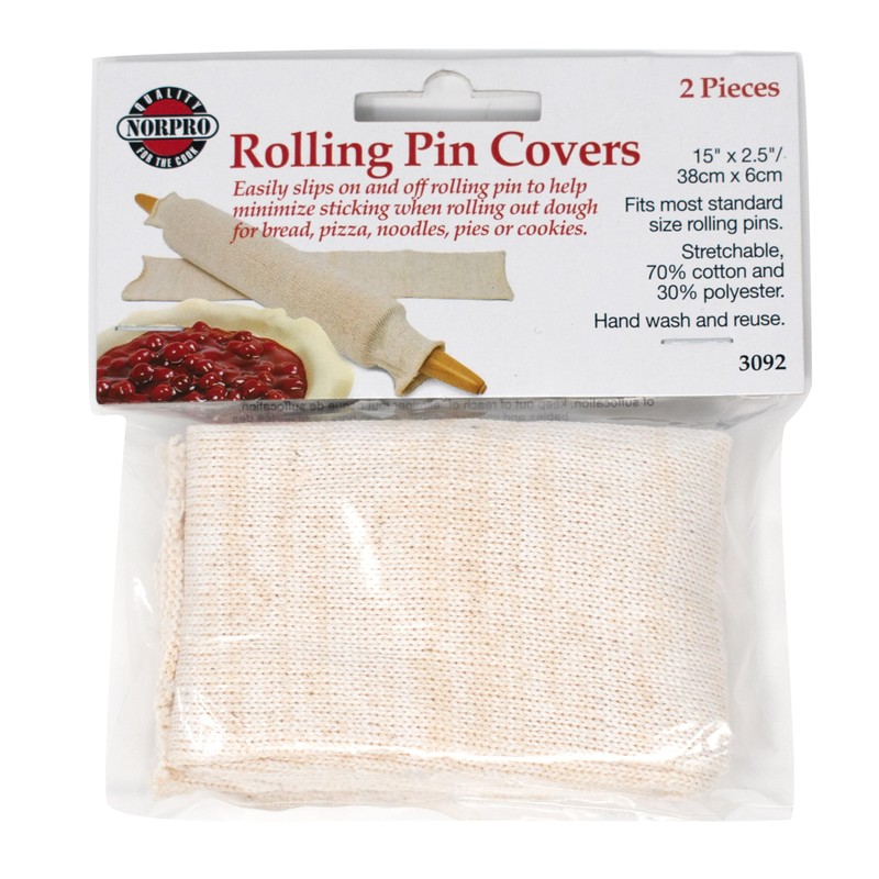 Norpro Rolling Pin Covers-2 Pieces, one Size, White