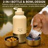 LOVE WAG & PLAY 32oz Dog Water Bottle – 2-in-1