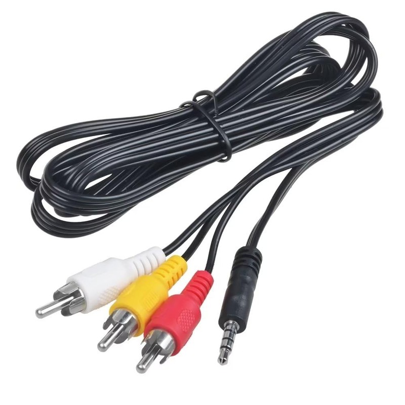 Jantoy 5FT Cable A/V Audio/Video AV Cord 3.5mm AUX Auxilairy