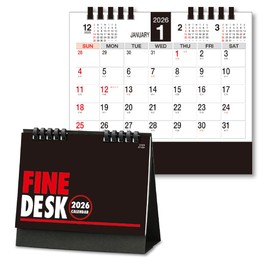 King Corporation 2026 Calendar, Tabletop Fine Desk, 6.3 x 7.1 inches (160 x 180 mm) KC10004