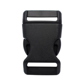 KEEJEA 25mm Plastic Buckles Contoured Side Release Buckles Black Clasp for Paracord Bracelet,Bag,Backpack (Pack of 10pcs)