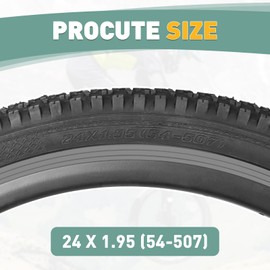 WEEROCK 24 Inch MTB Bike Tire 2 Pack 24 x 1.95(54-507) Bicycle Tires with Inner Tubes Folding Bead Replacement Tyre for 24" Bicycles, Mountain Bike, Kid Bike