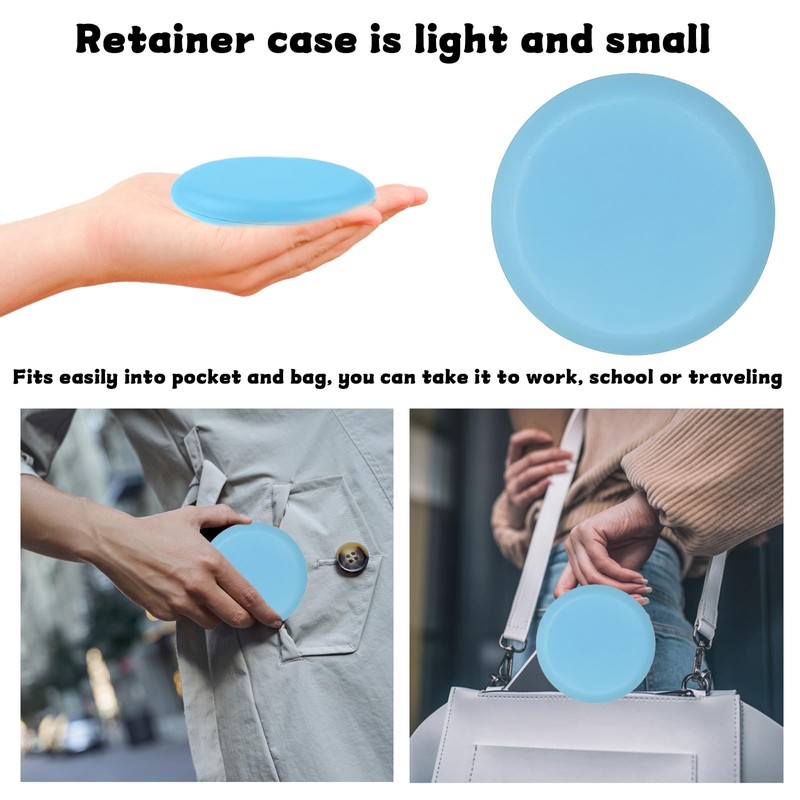 2 Pcs Retainer Case, Retainer Box With 2 Pcs Aligner