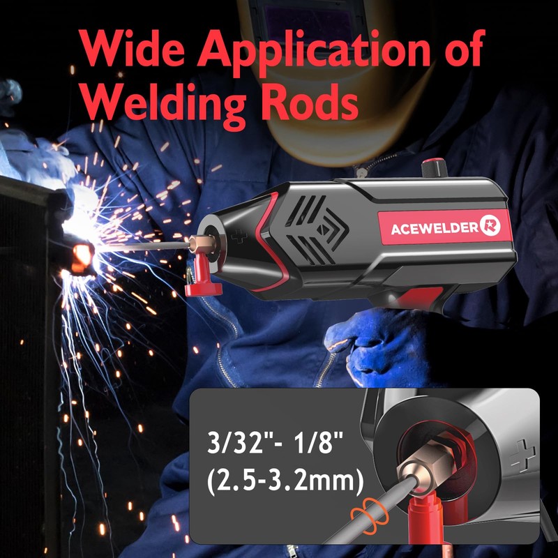 ACEWELDER Handheld Welder 110V, Welding Machine 120A Portable Stick Welder,
