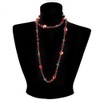 Avalaya Red Shell Composite & Imitation Pearl Bead Silver Tone