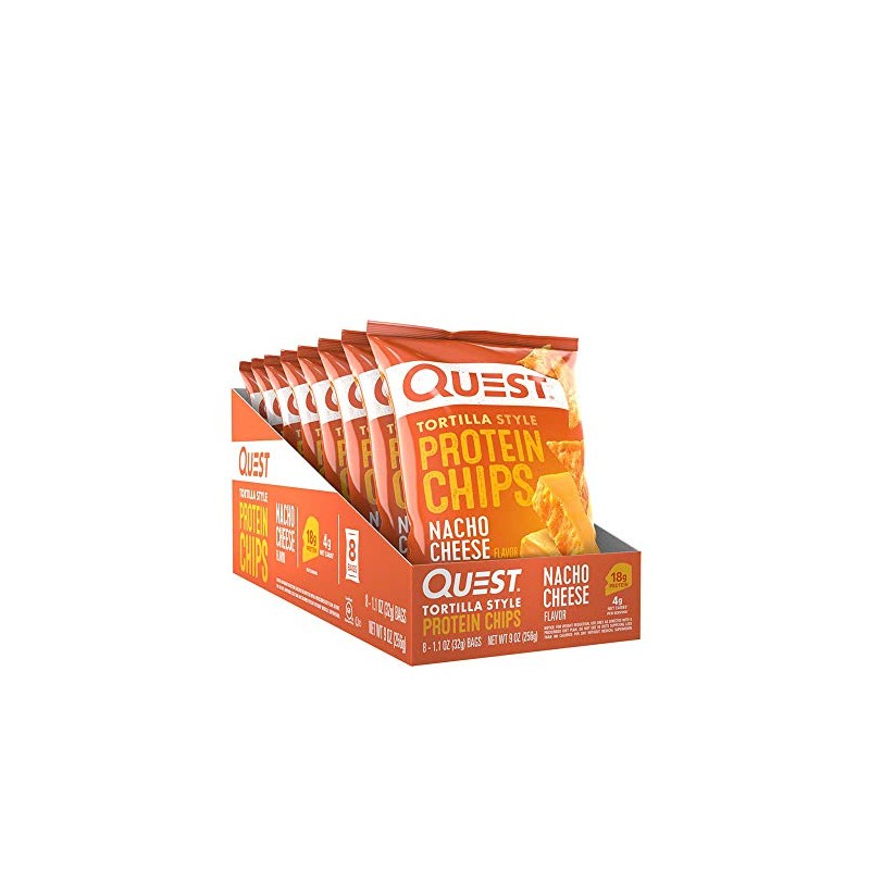 Quest Tortilla Style Protein Chips - Nacho Cheese (8 Bags)