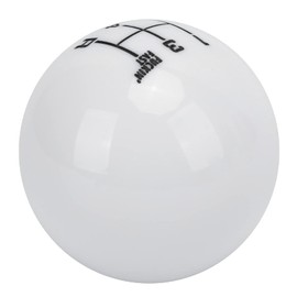 Gear Knob, Akozon 5-Speed 54MM/2.1" Gear Knob Head, Round Stick, Hand Ball with 3 Adapters (8MM/0.3", 10MM/0.4", 12MM/0.5")(White)