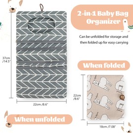 KEWUF 1 Pcs windeltasche, wickeltasche organizer, Windeltasche Organizer und Kosmetiktasche 2 in 1 Windeltasche Kleine Wickeltasche Organizer Baby Windeltasche für Mutter Unterwegs