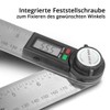 STAHLWERK Digital Protractor DWM-200 ST with 180 mm Measuring Range