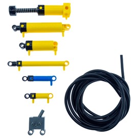 SEEMEY 8Pcs Pneumatic-Parts, Pneumatic-Pump, Pneumatic-Cylinder,Pneumatic-Tube, Pneumatic-Valves, Pneumatic-Handpump, Pneumatic-Pack compatiable with mainbrand Technic