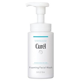 Curel Foaming Daily Face Wash for Sensitive Skin, Hydrating Facial Cleanser for Dry Skin, pH-Balanced and Fragrance-Free, 5oz