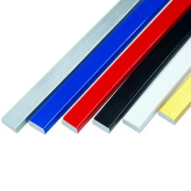 MULLSAN 10Feet Molding Trim Peel and Stick, 10x5mm Mirror Border Design, Wall Ceiling Floor Cabinet Tile Corner Edge Moulding (Red)