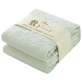 Zdeysun Bed Pad, Single, Bed Pad, Antibacterial, Deodorizing, Padding, Washable, Shikipad, All Seasons, Refreshing, Anti-Mite Treatment, Can Be Used With Mattress, Elastic On Four Corners, Sheet Pad, Moisture Wicking, Gentle Touch, Bed Sheet, Mattress Pad, Durable, Mattress Pad, Green, 39.4 x 78.7 inches (100 x 200 cm)