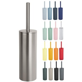 Spirella WC Bürste Klobürste Toilettenbürste hochwertig „NYO“ mit hygienischem Behälter Edelstahl Silber