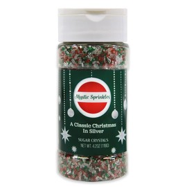 Mystic Sprinkles Christmas Holiday Sugar Crystal Mixes (A Classic Christmas In Silver 4.2oz)