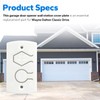 White Two Button Cover Plate with Garage Door Wire 35265B,
