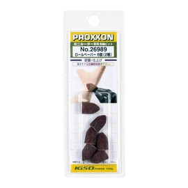 PROXXON No.26989 Roll Paper, 6 Pieces, Set of 2, Bullet Shape 0.4 inches (9 mm), No. 80 and No. 120