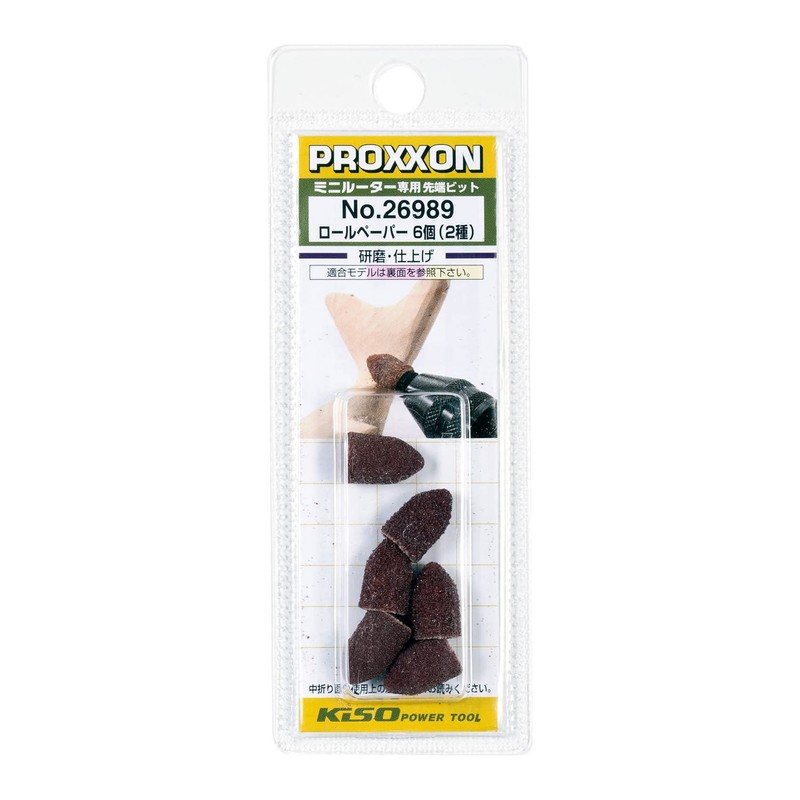 PROXXON No.26989 Roll Paper, 6 Pieces, Set of 2, Bullet
