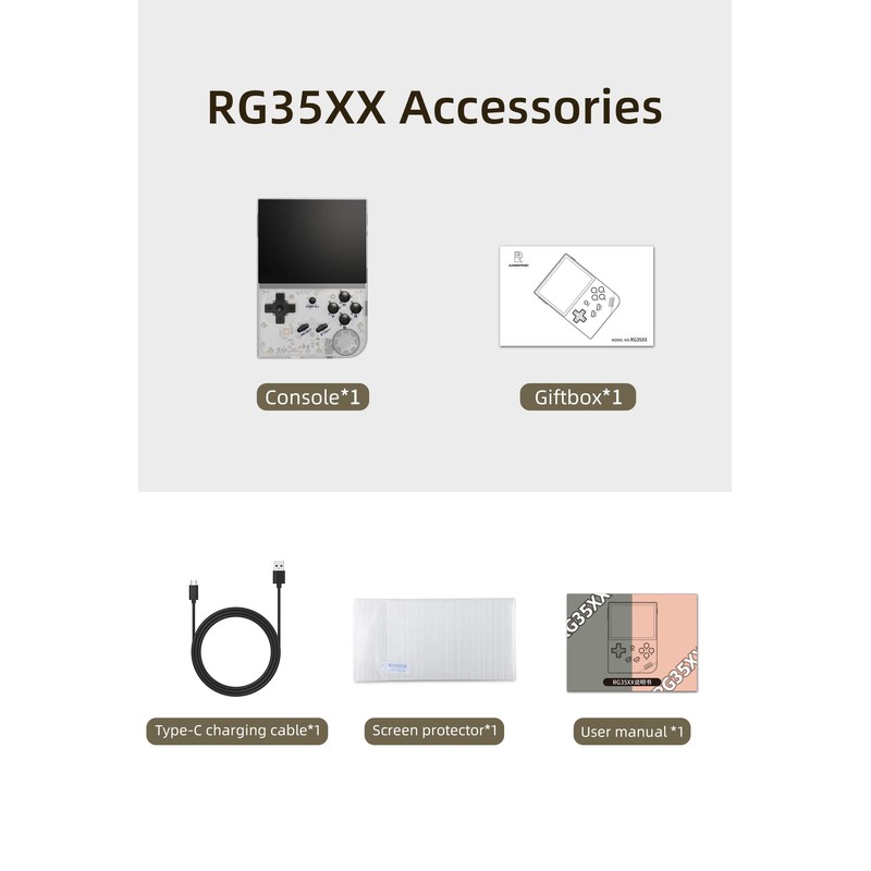 RG35XX Retro Handheld Game Console, 3.5 Inch IPS Screen, 32GB