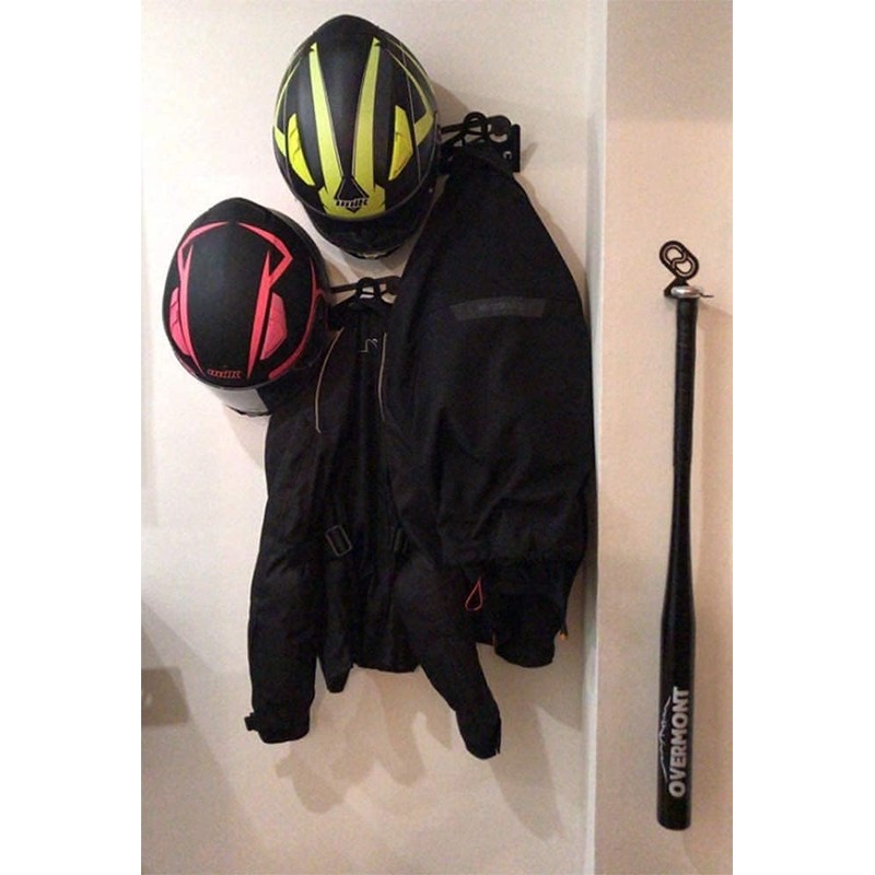 MEOLLO Baseball Bat Holder (100% Steel) (2 x Black)