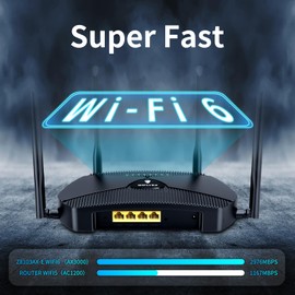 Wiflyer AX3000 WiFi 6 Mesh Router Dual-Band Gigabit Ethernet, Seamless Roaming for Large Homes Smart Home & Gaming Ready Z8103AX-E