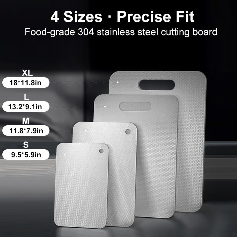 Stainless Steel Cutting Board, Non-Toxic Cutting Board for Kitchen, Latest