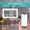 Tuya WiFi Portable Carbon Monoxide&Temperature&Humidity Display,Wireless Digital Hygrometer Indoor Thermometer,Temperature
