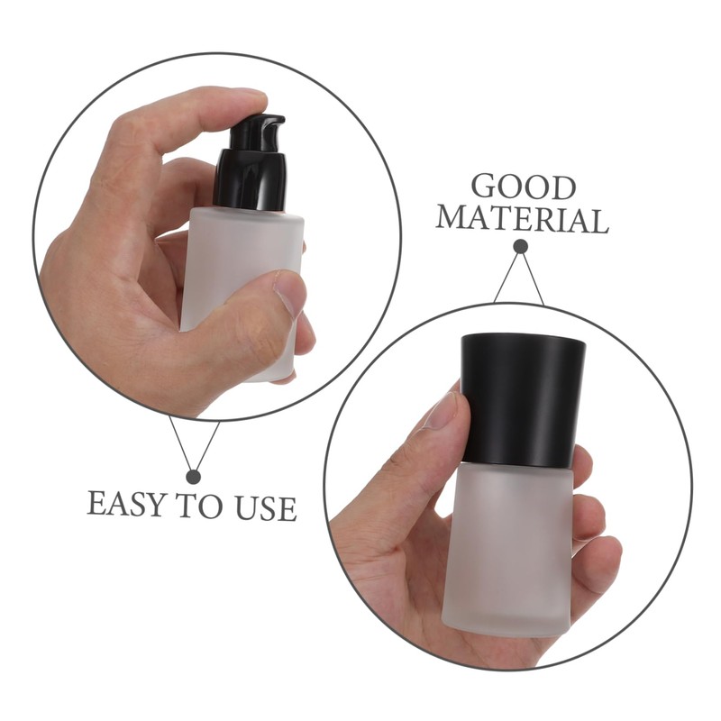 Gatuida 2Pcs Refillable Foundation Bottles Durable Cosmetics Containers with Press