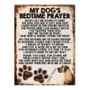 MY DOG'S BEDTIME PRAYER RETRO STYLE METAL TIN SIGN/PLAQUE (Great