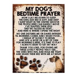 MY DOG'S BEDTIME PRAYER RETRO STYLE METAL TIN SIGN/PLAQUE (Great Dane)
