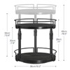 HOOBRO Lazy Susan Organizer Spice Rack, 2-Tier Height Adjustable Rotating