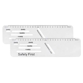Muka 2 PCS Truck Logbook Rulers