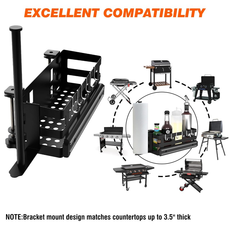 BSTTEK Griddle Caddy for Blackstone, Blackstone Griddle Accessories Organizer, Space