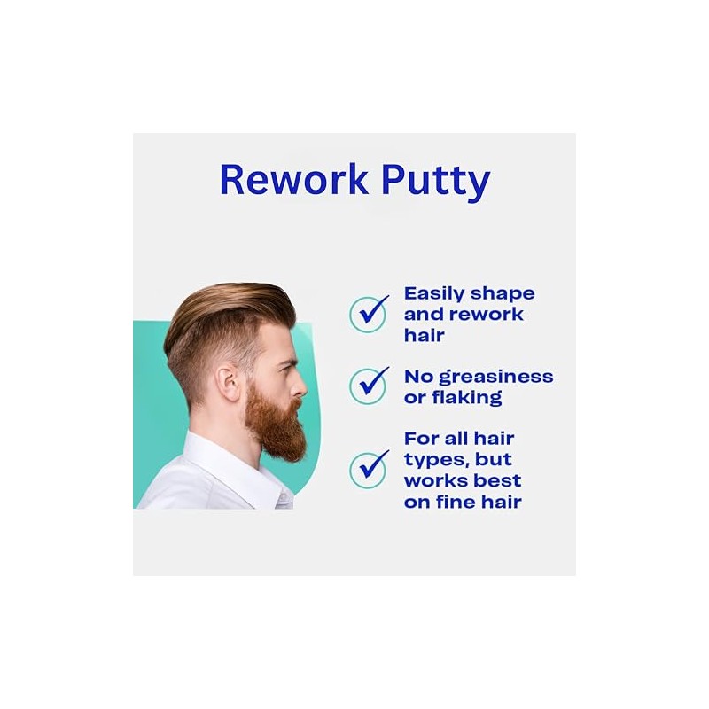 VO5 Rework Putty Matt Finish 150ml - Flexible Hold for