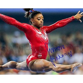 SPORTSPHOTOSUSA Simone Biles Rio Olympic Gold Medal 8x10 Signed Photo Reprint