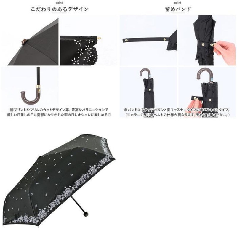 Basic Standard Folding Umbrella, Parasol, Sun or Rain, Women's, Lightweight,