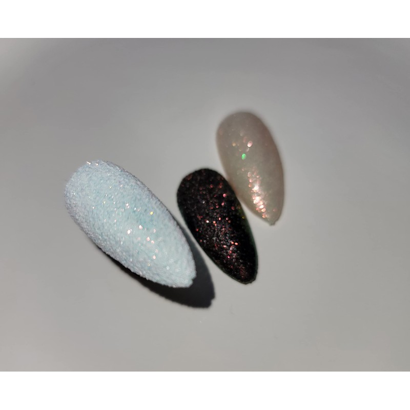 10g 0.2mm Shimmer White Rainbow Nail Glitter Holographic Shining Sugar