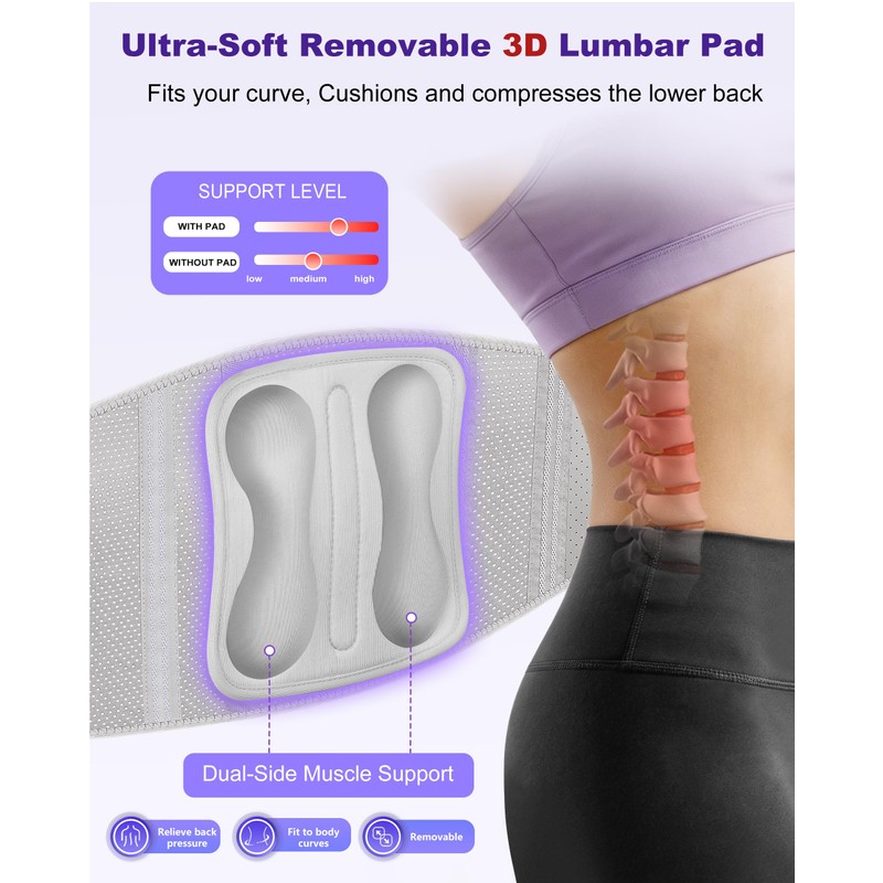 Aollop Back Support Belt for Lower Back Pain for Women,