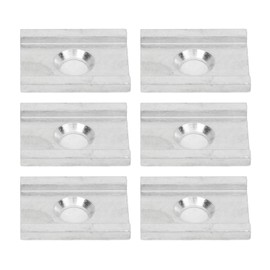 Kayak Track Adapter Plate, 6PCS Aluminum Kayak Adapter Anodized Tight Connection Track Adapter Plates with O Ring for FeelFree