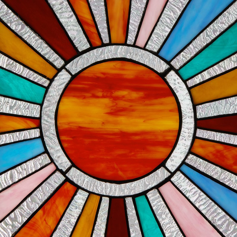 RIVER OF GOODS 14.5" Stained Glass Window Panel - Tiffany-Style