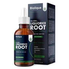 Liquorice Root Liquid Drops - High Strength 1000mg - Vegan - 1 Month Supply - 30 Servings - 30,000mcg per 60ml Bottle - Premium Liquorice Root Extract for Fast Absorption - Made in UK by Balance