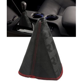 YAKEFLY Universal Shift Boot Cover,Car Shifter Lever Knob Boot Dust Cover,JDM Style Canvas Hyper Fabric Gear Shift Knob Boot Dust Cover,Car Shifter Cover Shift Boot (Black)