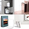 wowjimi Plastic Acrylic Bookends Set of 2 L Shaped Organization