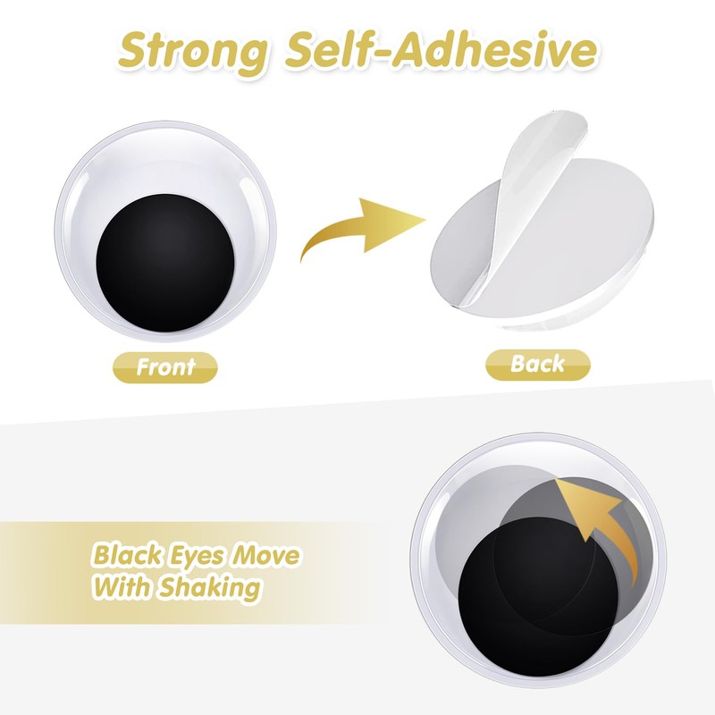 TOAOB 2pcs Giant Googly Eyes 6 Inch Plastic Wiggle Eyes