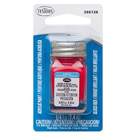 Testors TES286126 Acrylic, 1/4 oz, Gloss Red