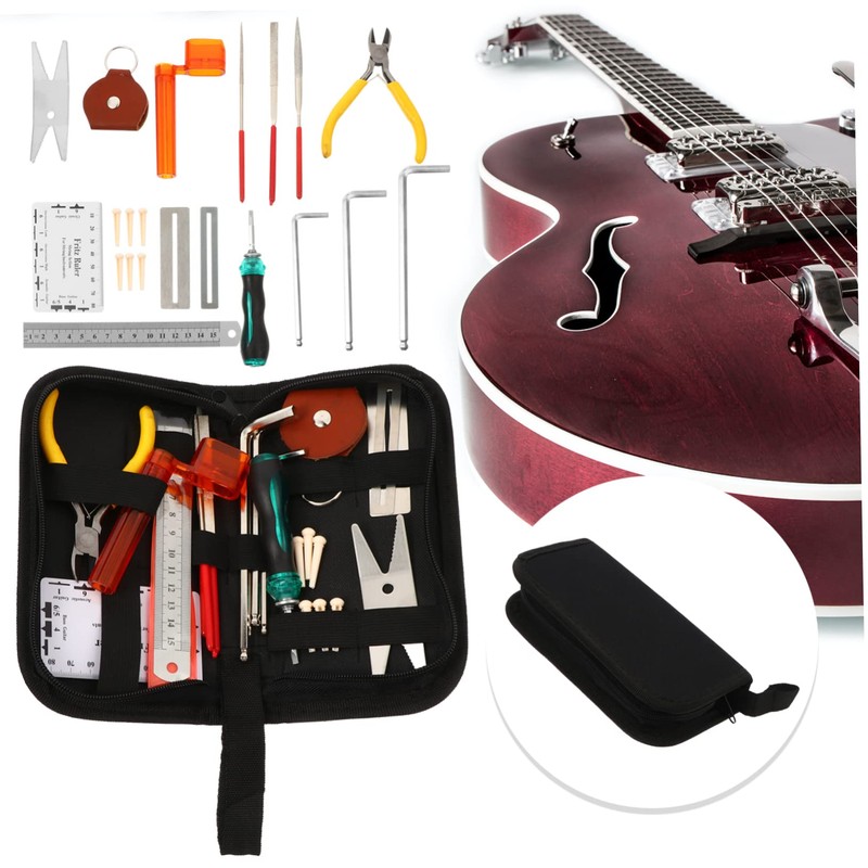Abaodam 26pc Guitar Tool Kit Complete Guitar Maintenance Tools Set