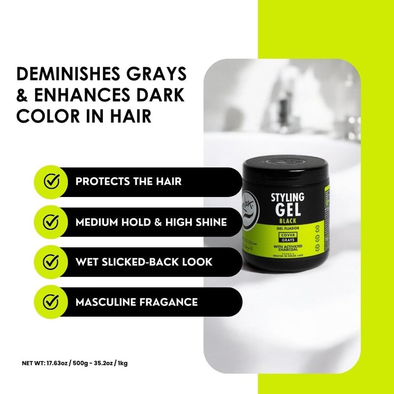 Rolda Black Styling Hair Gel - Medium To Strong Hold