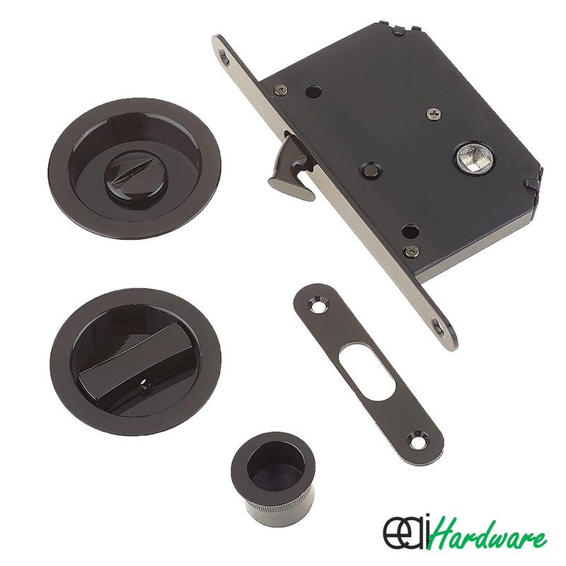 Sliding Door Bathroom Mortice Lock - Dark Bronze